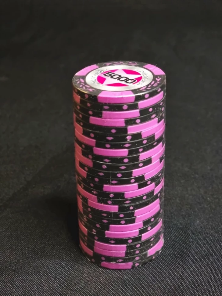 Фишки для игры в покер Black Stars номиналом 5000 (25шт)