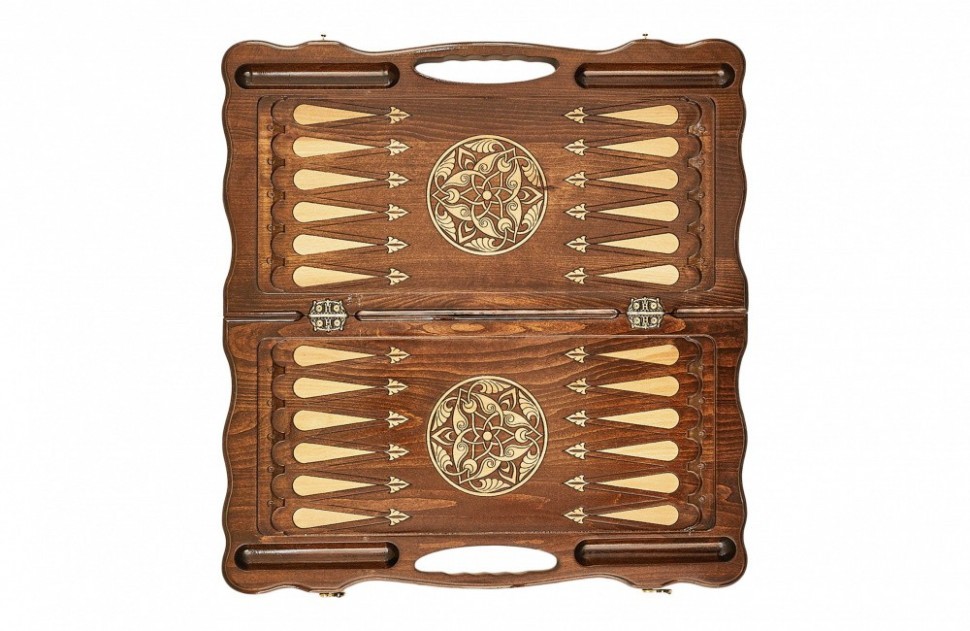 Нарды резные "Арарат и Хорвирап 2" с ручкой 60, Haleyan