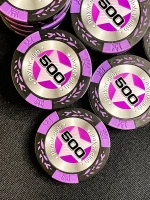 Фишки для игры в покер Black Stars номиналом 500 (25шт)