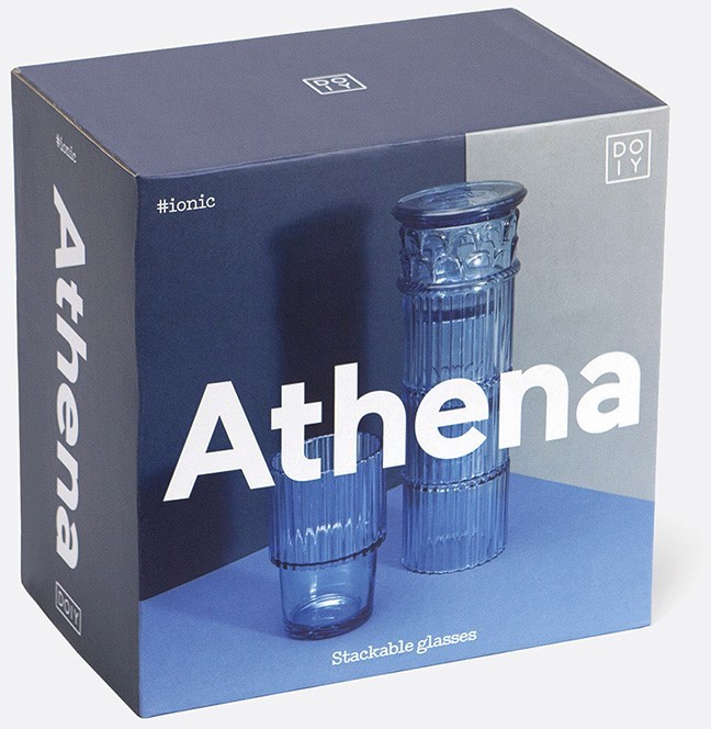 Набор из 4-х стаканов athena, голубые