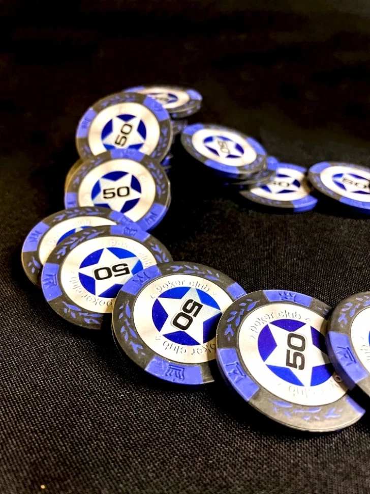 Фишки для игры в покер Black Stars номиналом 50 (25шт)