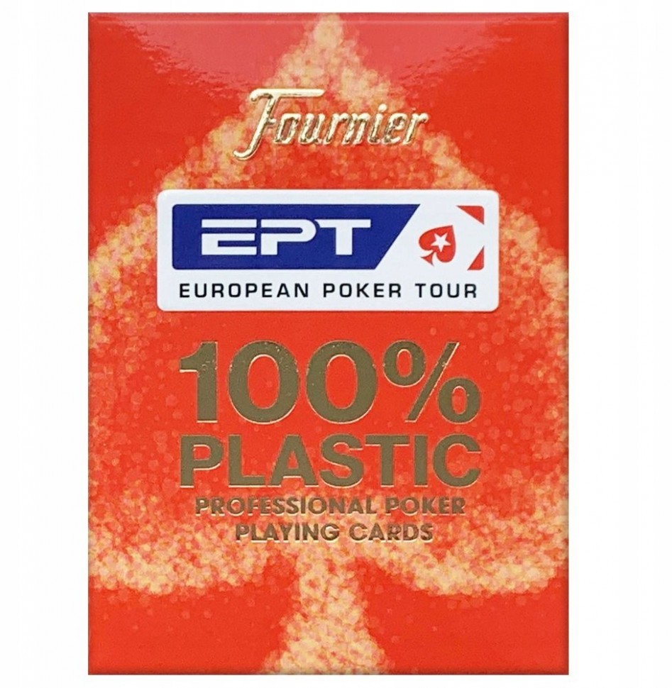 Карты для покера "Fournier EPT red" 100% пластик, Испания