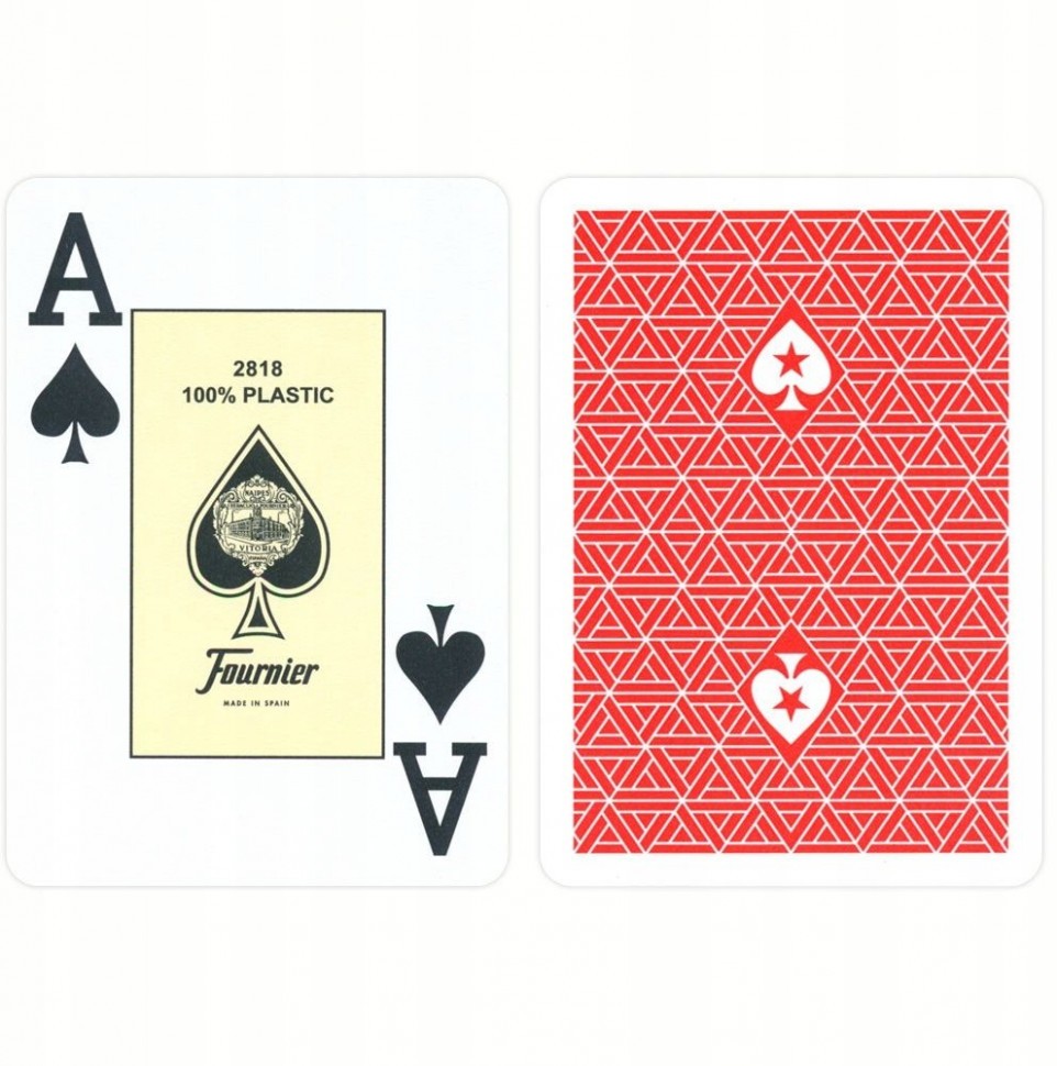 Карты для покера "Fournier EPT red" 100% пластик, Испания