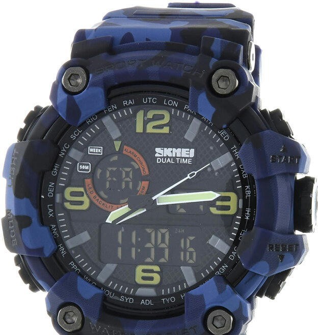 Наручные часы skmei 1520cmbu camouflage blue