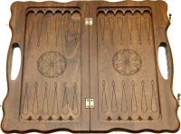 Нарды резные &quot;Орел&quot; с ручкой 40, Haleyan