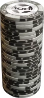 Фишки для игры в покер Black Stars номиналом 100 (25шт)