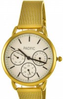 Наручные часы pacific x6180-3 корп-золот циф-бел/чер сетка